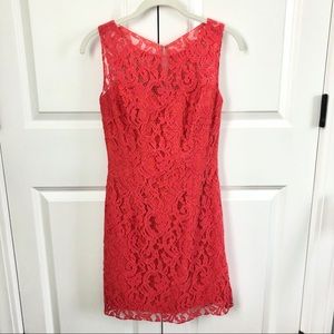 Coral Lace Summer Dress